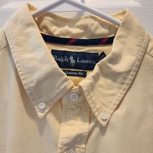 Vintage Ralph Lauren Yellow Classic Fit Men's Shirt